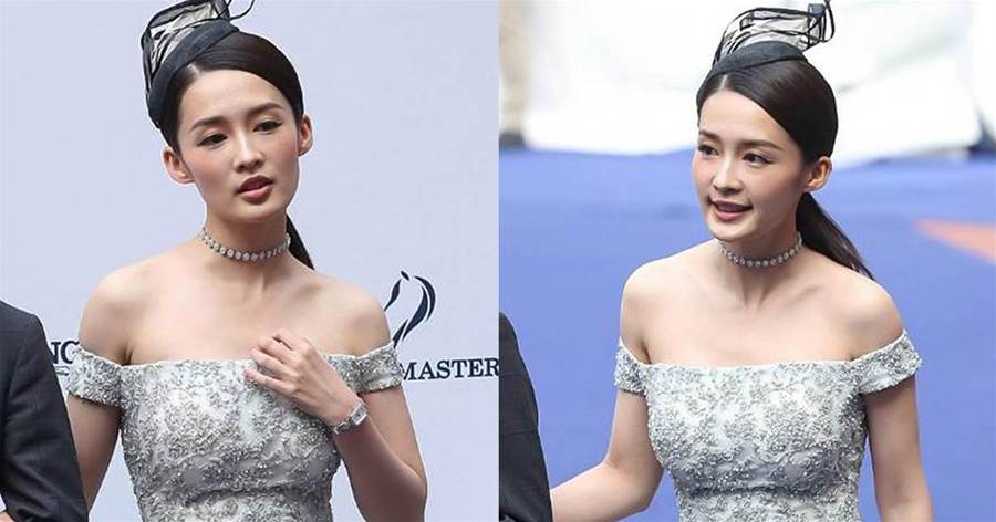 李沁不走尋常路，巧把禮服裙擺剪掉，直接套條褲子，效果讓人意外！